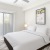 a bed in a room